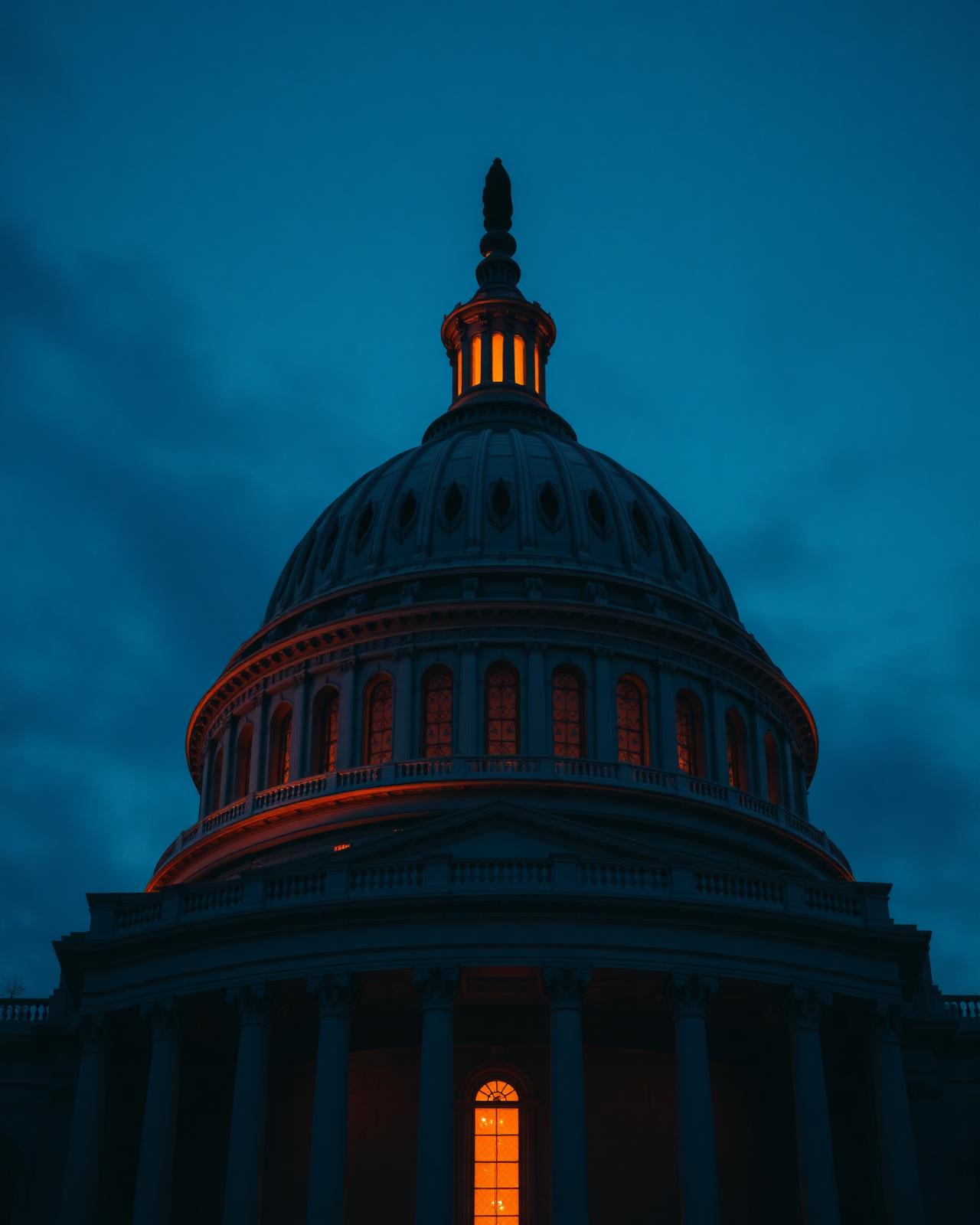 Federal and cleared talent recruiting for defense contractors — U.S. Capitol at blue hour
